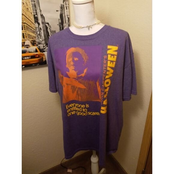 Halloween "Entitled to One Good Scare" 2021 Compass Int. Michael Myers Tee-Large - Picture 1 of 5